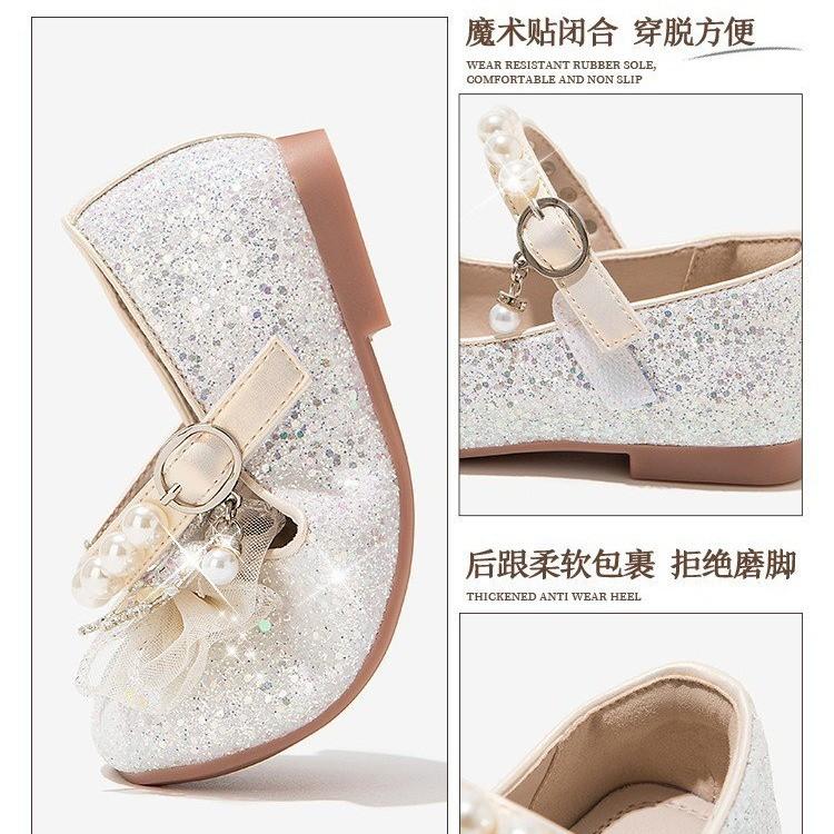 Children Leather Shoe Spring New Girl Shoes Fashion Girl Leather Shoe Soft Sole Anti Slip Princess Shoe Flat Shoes Single Shoes