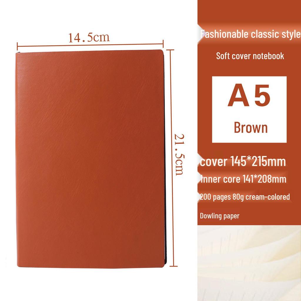 Korean Style Leather Cover Creative Diary Notebooks - Set of 5