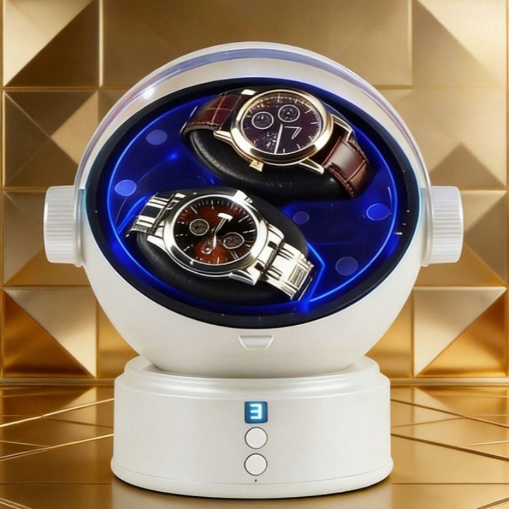 Luxury Dual Watch Winder Box Anti-Magnetic Mechanical Watch Winder Watch Rotator  Display Storage