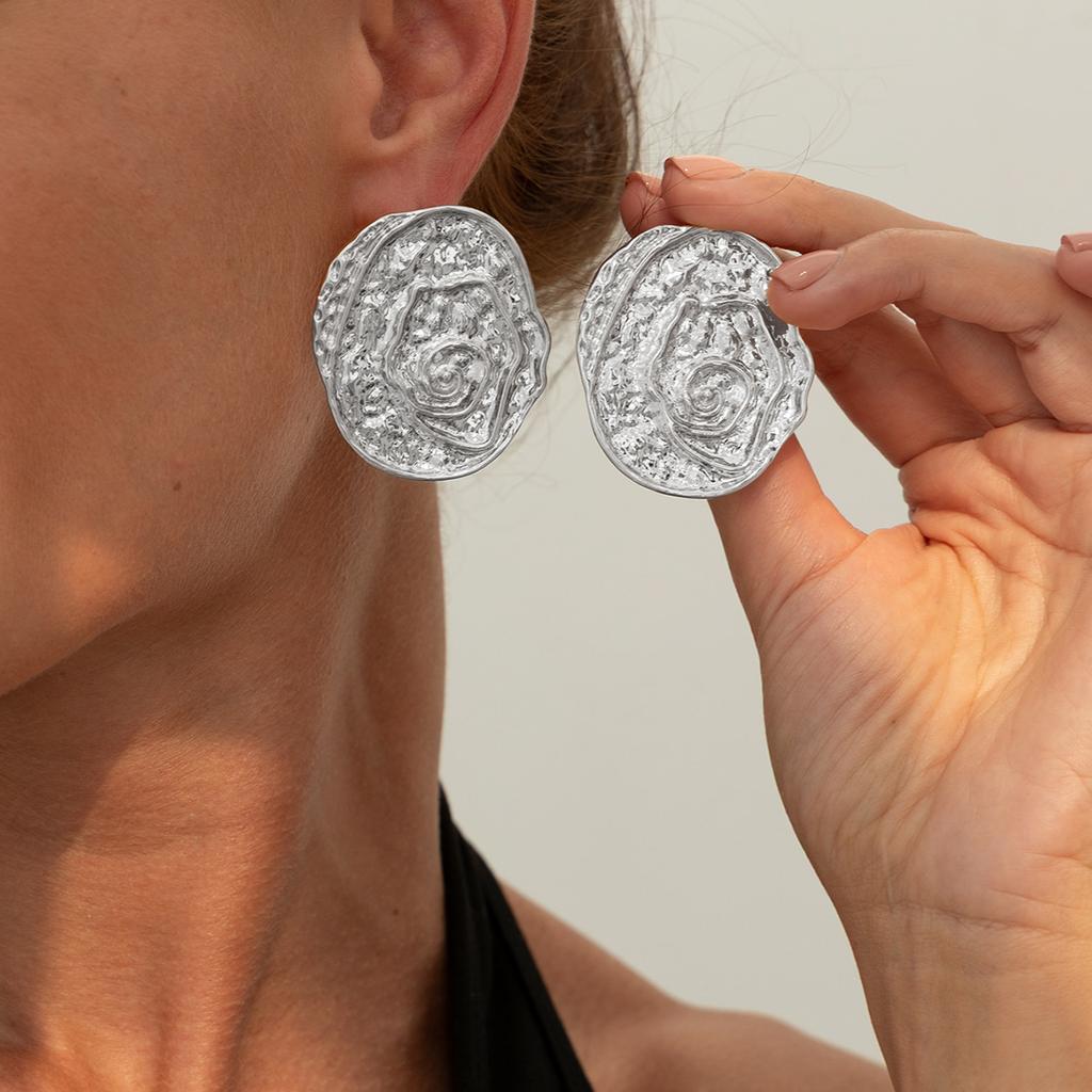 Ingemark 5 Styles Retro Unique Irregular Piercing Stud Earrings Women Fashion Elegant Alloy Earrings Daily Jewelry Accessories