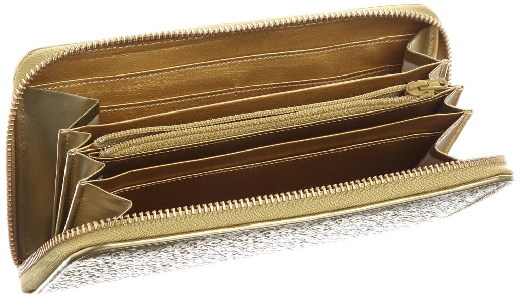 Round Wallet Made In Japan MEGA Geometric Pattern 66755 Gold [Tisand]