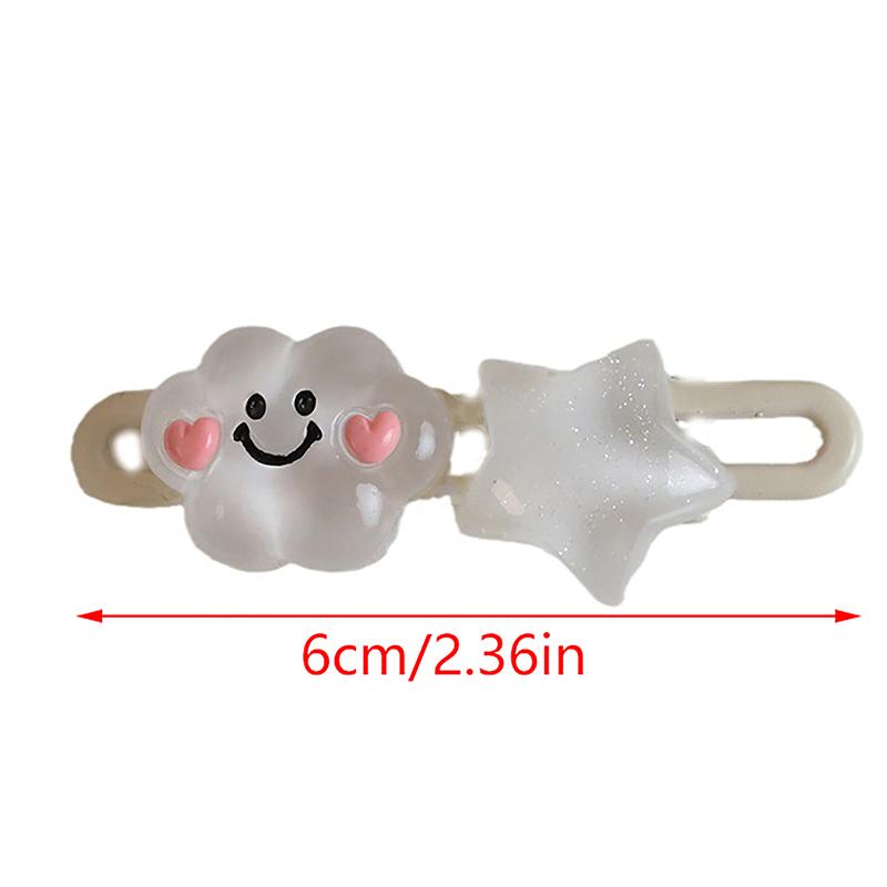 1Pc Cute Cloud Hair Clip Star Duckbill Clip Sweet Girl Hair Pin Bangs Side Clip Woman Headwear Hair Accessories