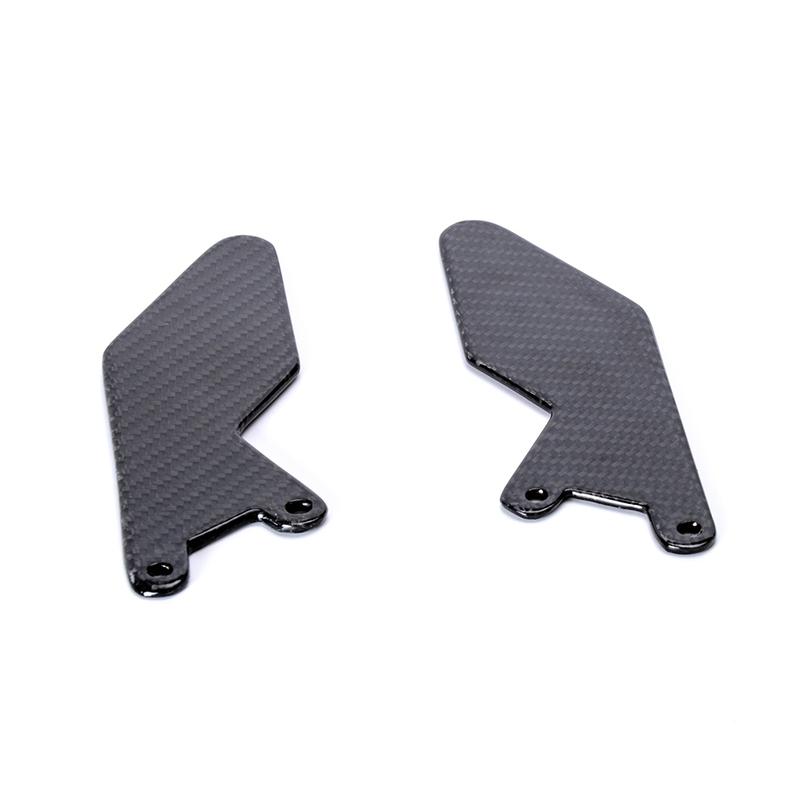 Universal Motorcycle Carbon Fiber Foot Peg Plate Rearset Heel Guard Accessories for Streetfighter 848 1098