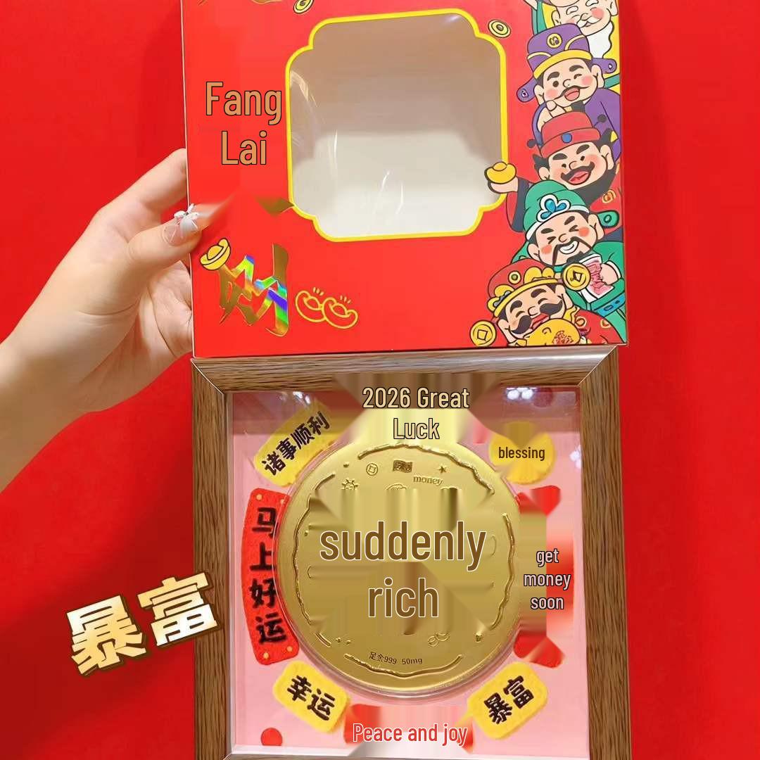 999 Pure Gold Year of the Horse Wealth Attraction Photo Frame and Desk Ornament