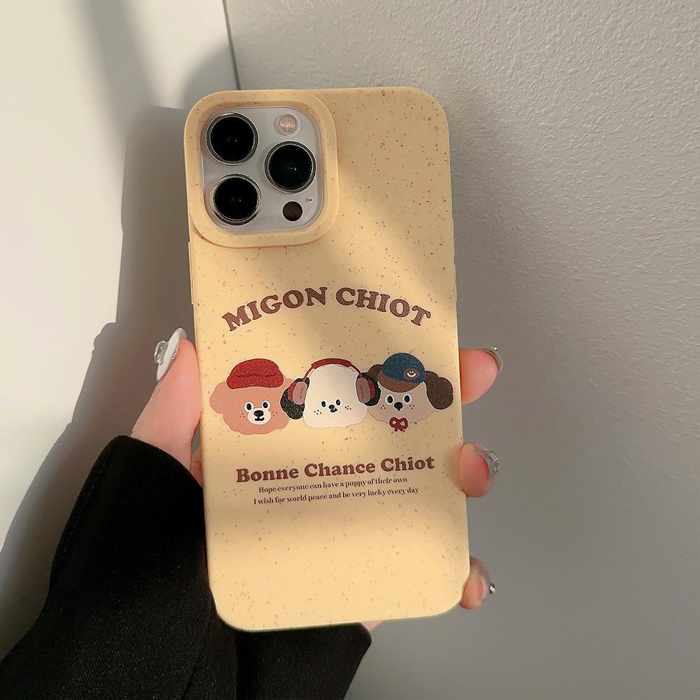 Cartoon Cute Three Little Puppy Phone Case for iPhone 17 16 15 14 12 13 11 Pro Max 7 8 Plus X XR XS SE 2020 Shockproof Soft Cover