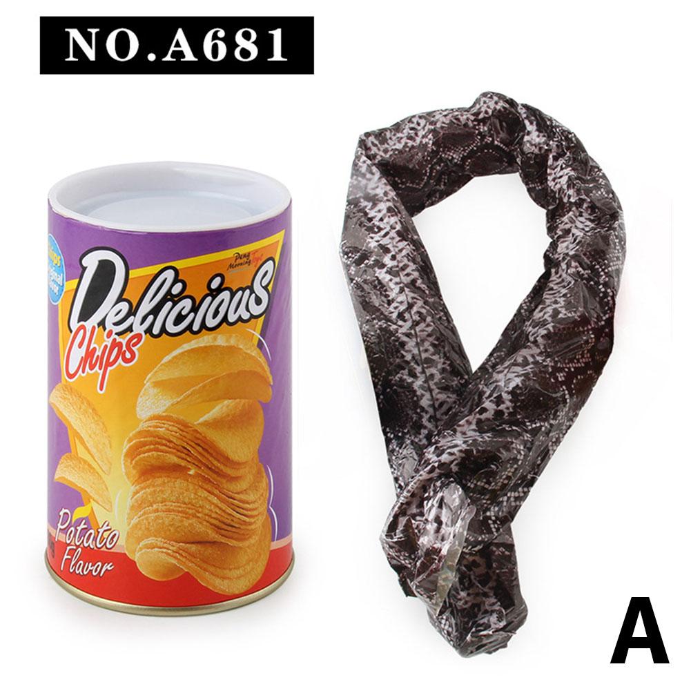 Tricky Toys Potato Chips Snake Toy Potato Snake Chip Joke Can Toys Snake Gifts Tricky Simulatio Q3D6