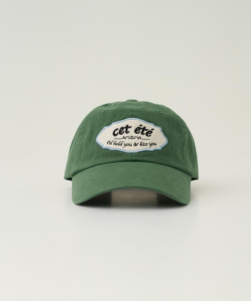 Ssettette Signboard Applique Ball Cap_Green