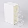 Desktop 4 Drawer Storage Organizer Small Stackable Clear Plastic Storage Containers Box for Home
