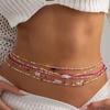 SHIXIN 6Pcs/Set Boho Colorful Rice Bead Waist Chain Women Sexy Bikini Multilayer Thin Belt Belly Chain Summer Beach Body Jewelry