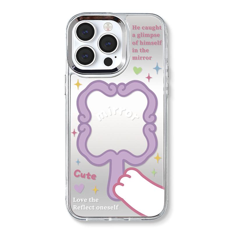 

Zhitai Три-в-Одном Зеркальный Чехол для Телефона iPhone 16 Pro Max/14/13/12 Pro с Браслетом iPhone 12/12 Pro