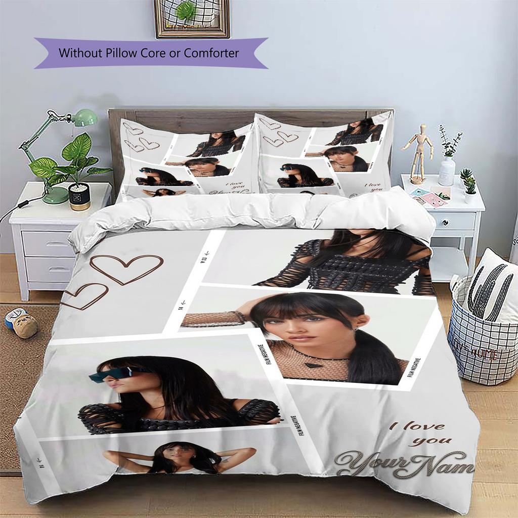 Aitana Custom Name Pattern Bedding,Quilt Set Quilt Cover Pillowcase Home Birthday Gift(1 * duvet cover + 2 * pillowcase, without core)