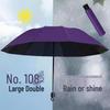 12-Rib Windproof UV Protection Folding Umbrella