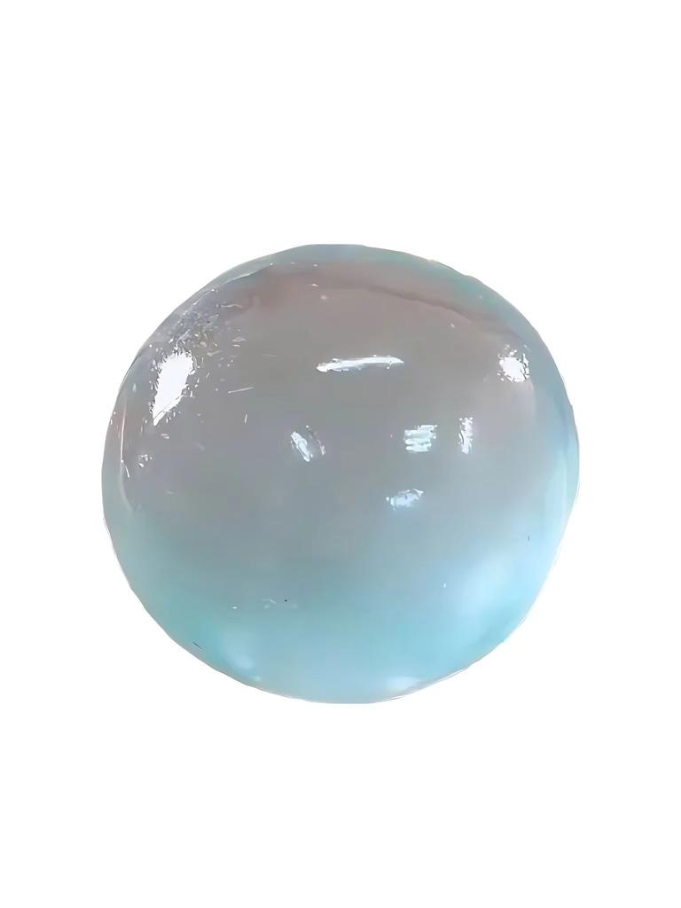 Blue Maltose Squishy Toy Cute Mochi Soft Fidget Toy Anti-Stress Quick-Rebound Decompression Blue Transparent Ball