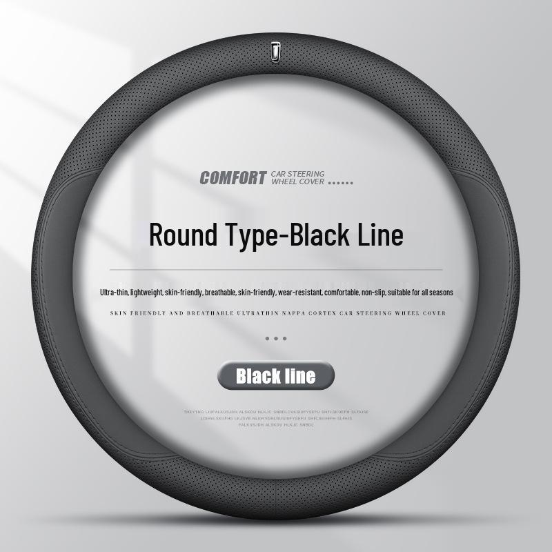 Ultra-Thin Genuine Leather Steering Wheel Cover for Besturn NAT B70, T77, T90, T50, Yueyi