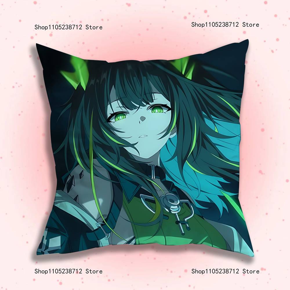 Game Tomorrow Ark A-Arknights Anime Pillow Case Anti-dustmite Pillowcase Invisible zipper silky short plush Sofa cushion cover