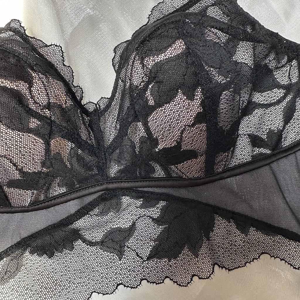 Big U Ultra-Thin Lace Bunny Ears Backless Wire-Free Comfortable French Bra