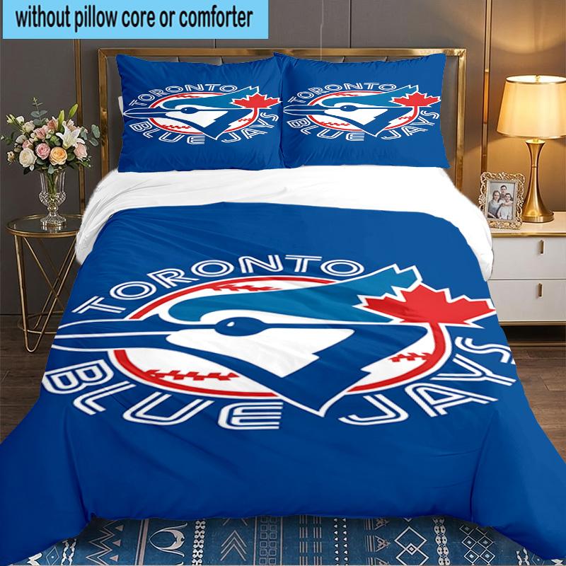 Toronto Jays 3pcs Bedding Set,Including 1pc Duvet Cover And 2pcs Pillowcases Perfect Gift for Christmas,Ideal for Bedroom, Dormitory