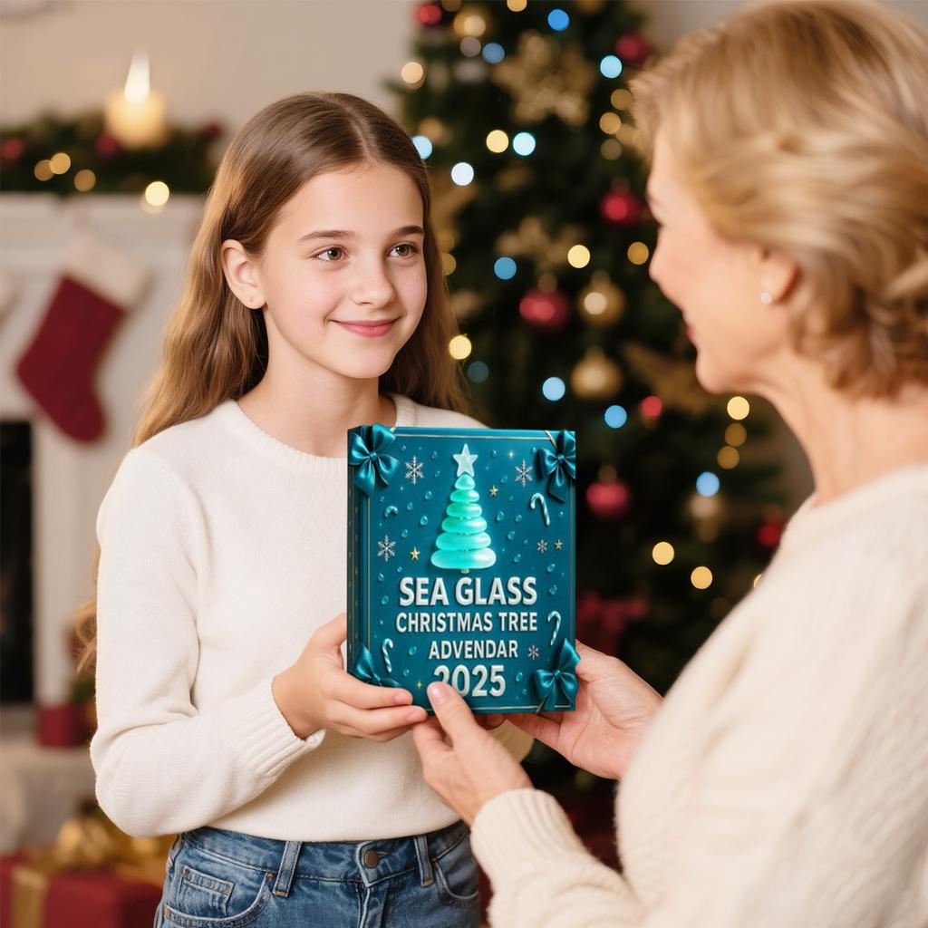 2D Flat Acrylic Mystery Box 24pcs Pendant With Airplane Box Funny Christmas Countdown Calendar