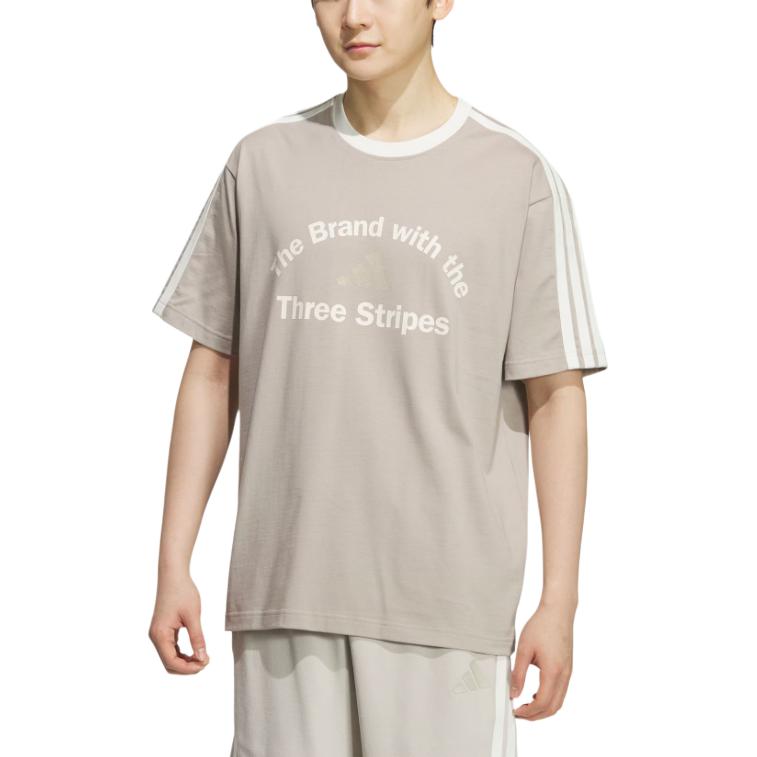 Adidas SS25 Loose Fit T-Shirt Fashion Versatile Sports Loose Short Sleeve T-Shirt Men Tops KF2480