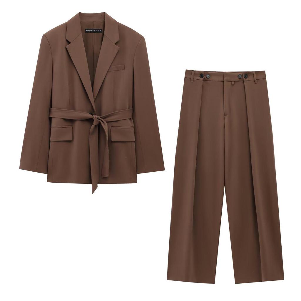 2025 Spring Women's Fashion European & American Style Casual Suit: Jacket & Long Pants