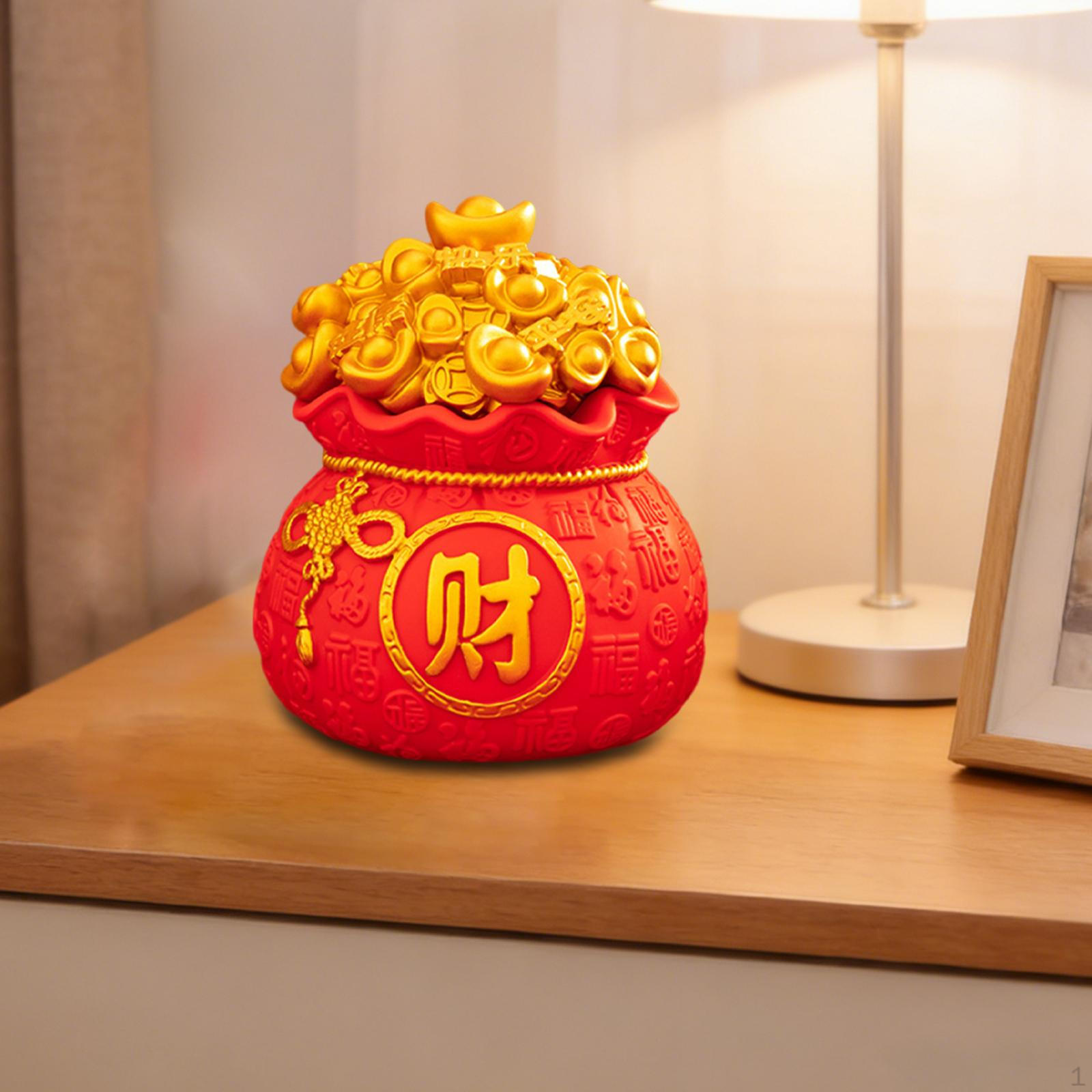 

Statue Decorative Figurine Piggy Bank Collectible Money Tabletop Ornament for Entrance Cabinet Cai Small