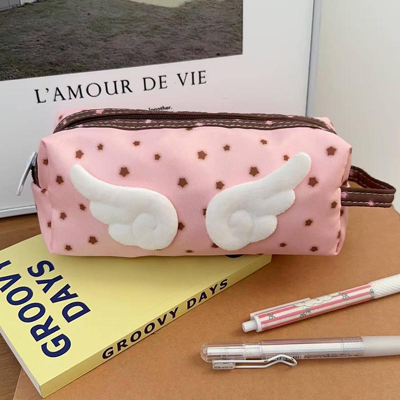 

Cute Angel Wings Pencil Bag School Students Large Capacity Pen Case