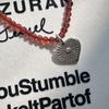 SUZURAN summer breeze carnelian necklace Summer Breeze Karen silver heart carnelian gemstone necklace