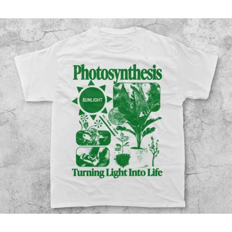 

Photosynthesis Vintage TShirt Retro Botanical 90s Y2K Science Graphic Tee Plant Biology Wildflower Garden Shirt S