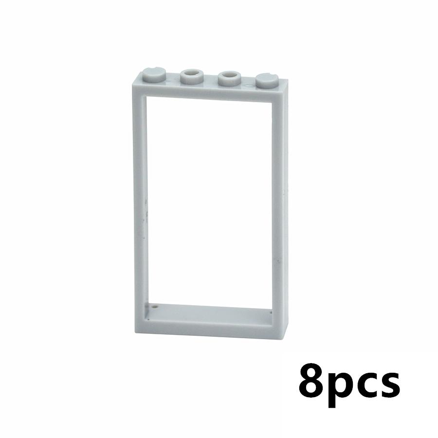 City Window Building Up Cubes Custom Build House Door Frame Glass Bricks Parts Fits 60594 60616 60621 60596 MOC Educational Tool Parts Fo
