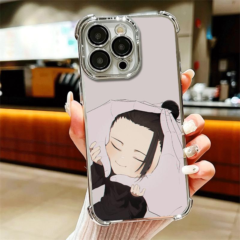 

JUJUSU Anime Character Cute Soft Phone Case For iPhone 15 16 17 Air 14 Pro Max 16E Plus 13 12 Mini Plating Anti-Fall Fundas iPhone 15
