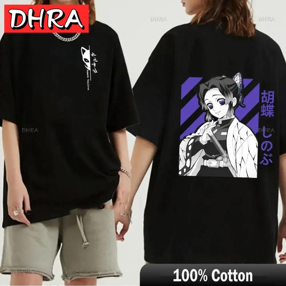 Japanese Anime Demon Slayer Graphic Zenitsu Shinobu TShirt Fashion Tanjiro Inosuke Zenitsu Womens T Shirt Men Tees Nezuko Tops