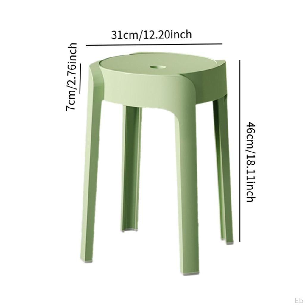 Round Stool Dining Table Dressing Stackable for Living Room Hotel
