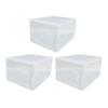 Shoe Storage Box Thick Side Opening Space Saving Transparent Stackable Shoe   Foldable Shoe Rack Container Holder for Shoes Clothes