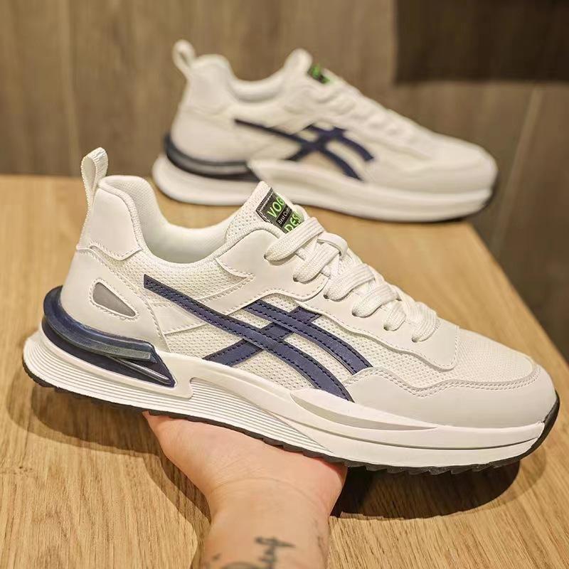 Men's Shoes Summer Mesh Breathable Running Soft Sole Casual Sports Forrest Gump Men's Heightening Little White Dad Trendy Shoes
