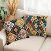 Color - Pop Geometric Floral Pillow CoversLiving Room Sofa Cushion Cover, Soft and Comfortable, Bedroom Room Decoration