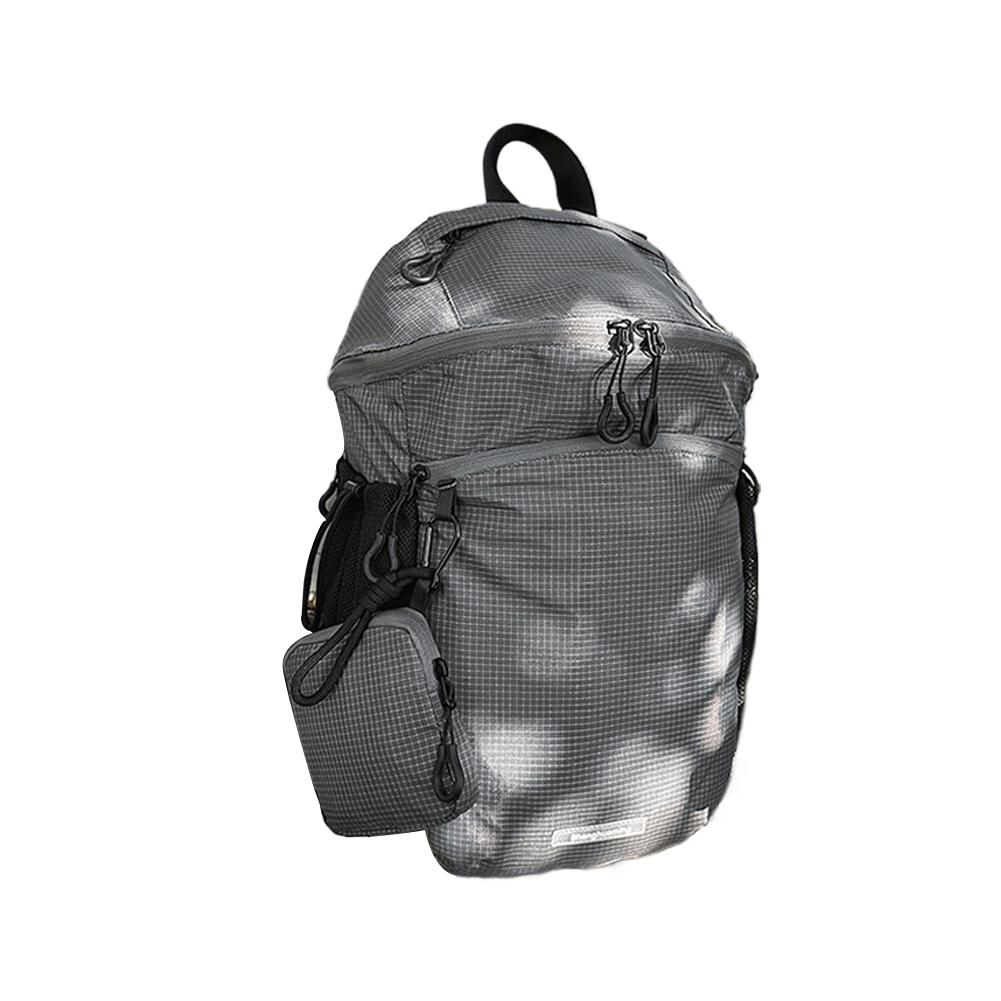 

Nylon Travel Backpack Large Capacity Casual School Bag Water Repellent Daypack For Women Girls Commuter Outdoor Lightweight сірий колір