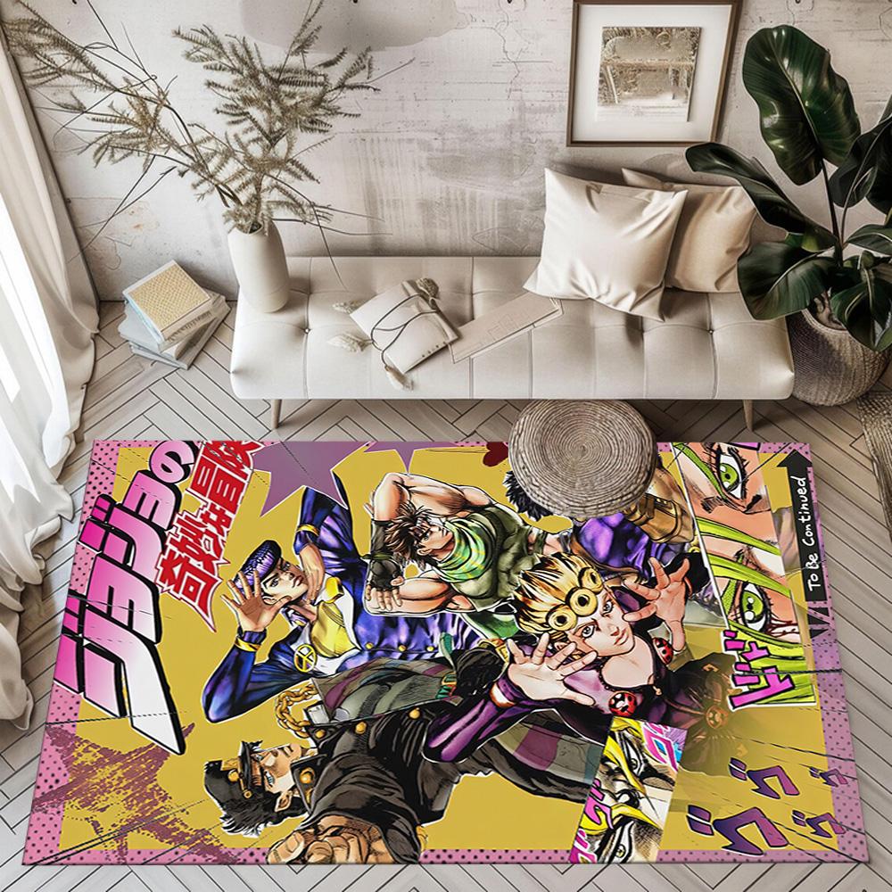 Jojo S Bizarre Adventure 5 Square rugs are a great choice for living rooms, bedrooms, home décor, and as gifts