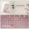 108 x 37cm Lockable Jewellery Cabinet, with LED Lights - White Surface and Pink Lining