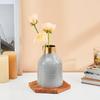 Flower Vase with Rust-Resistant Coating | Stylish and Easy-to-Clean Finish | Compact Design for Modern Décor | Bouquet Vase - Grey