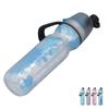 PE Misting Water Bottle Spray Mist Sports Water Bottle Reusable Cooling Drinking Bottle with Double