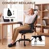 Ergonomic Office Chair, Flip-Up Armrests, Headrest, Tilt, Adjustable Height, 59 X 62 X 125 Cm, Black