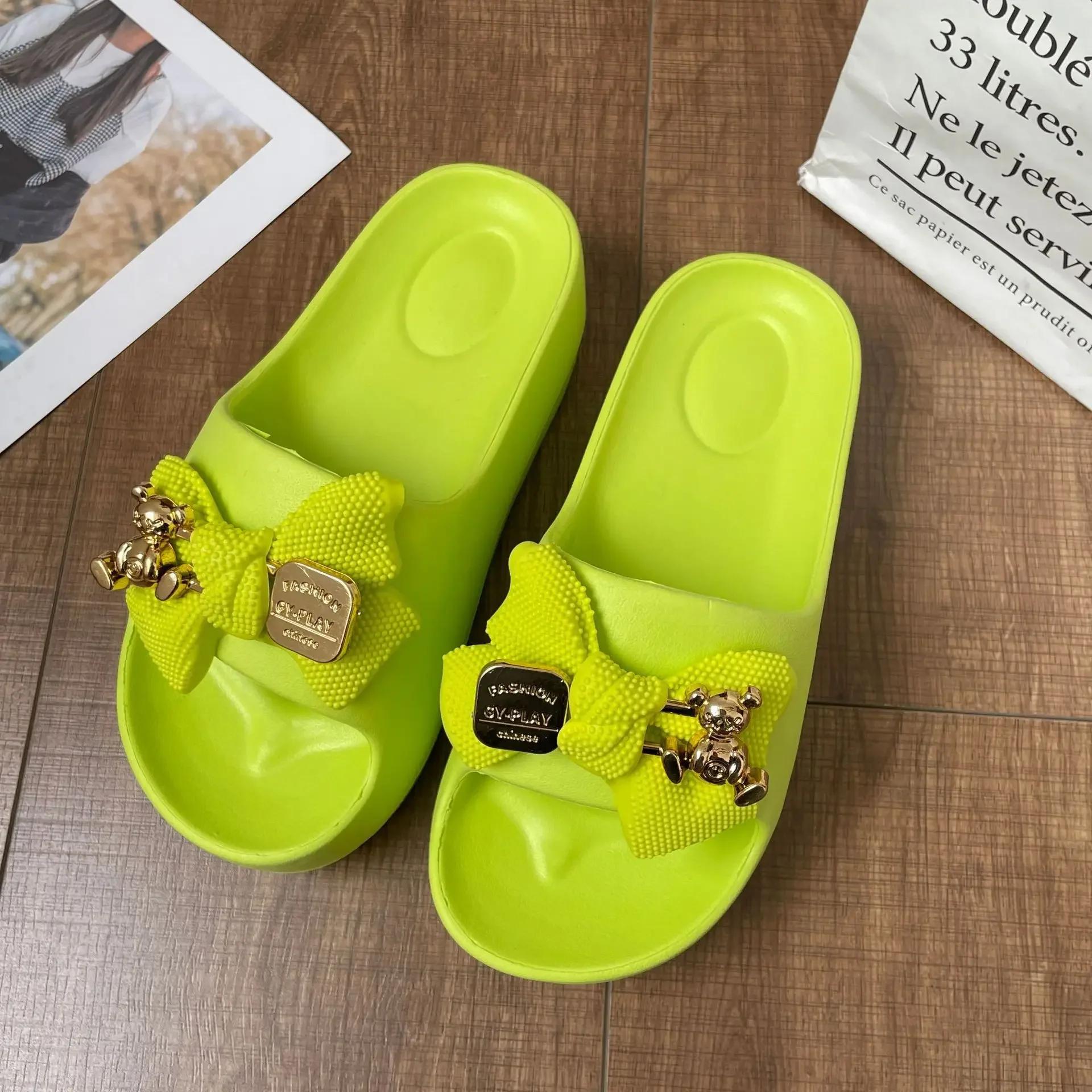 

Женские сандалии на массивной платформе, повседневные нескользящие шлепанцы, летние тапочки на танкетке, женские модные уличные пляжные тапочки из ЭВА, шлепанцы 40-41 светло-зеленый