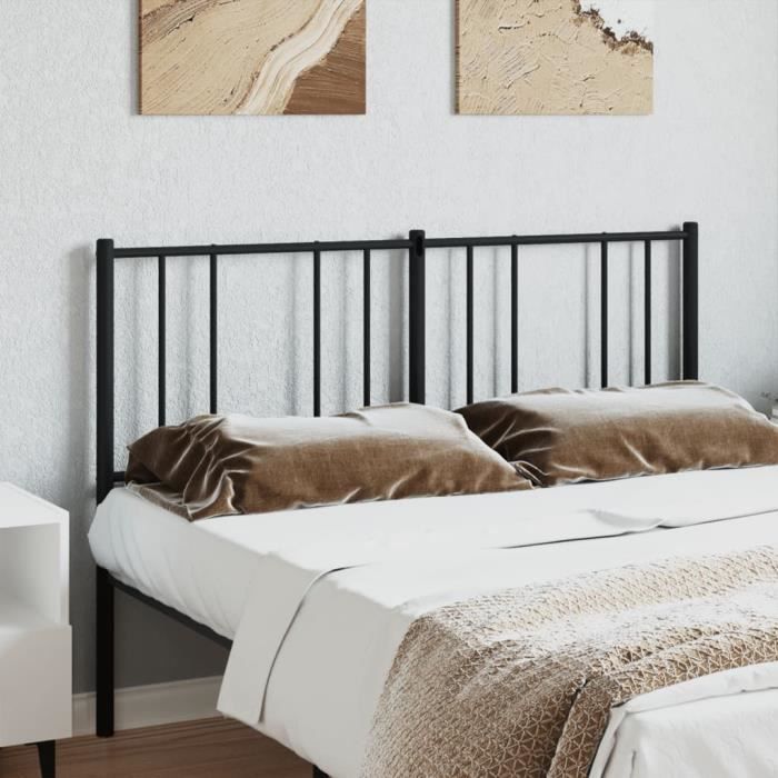 VidaXL Black Metal Headboard 160 Cm 352515