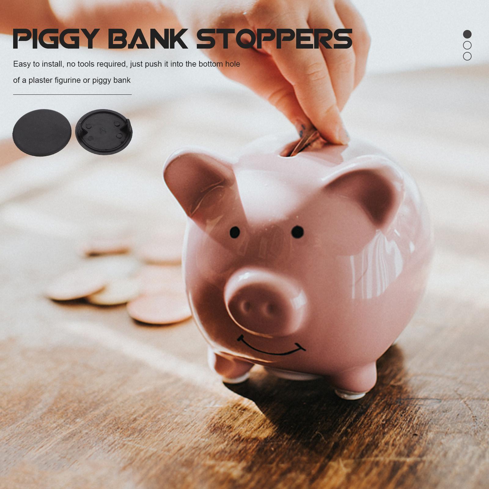 

20Pcs Plastic Piggy Bank Stoppers Saving Box Plug Round Bottom Covers Plastic Hole Plugs Piggy Bank Bottom Caps Lightweight 4.5X4.5X0.9CM