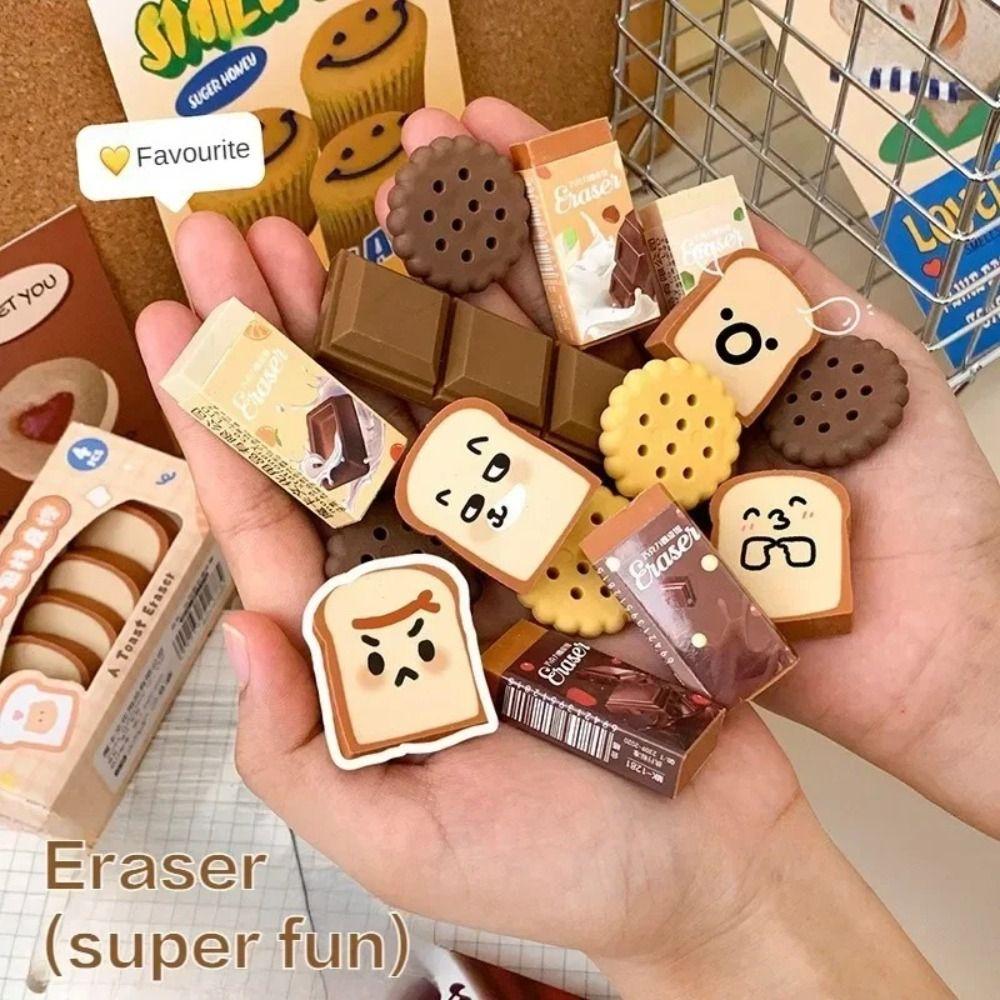 Gift Fun Snack Eraser Students Stationery Eraser Kawaii Chocolate Shape Eraser