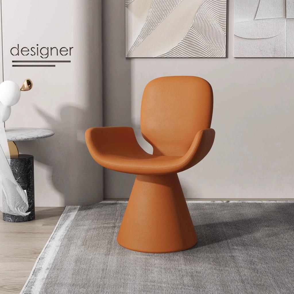 Light Luxury Swivel Backrest Chair for Girls - Perfect for Bedroom, Dressing Table, Nail & Beauty Salon