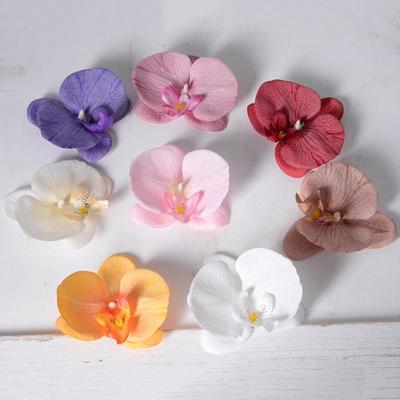 Fleur de Phalaenopsis 11 cm Tête de Fleur Accessoires de Coiffure DIY Nouvelles Fleurs d'Orchidée Papillon Artificielles