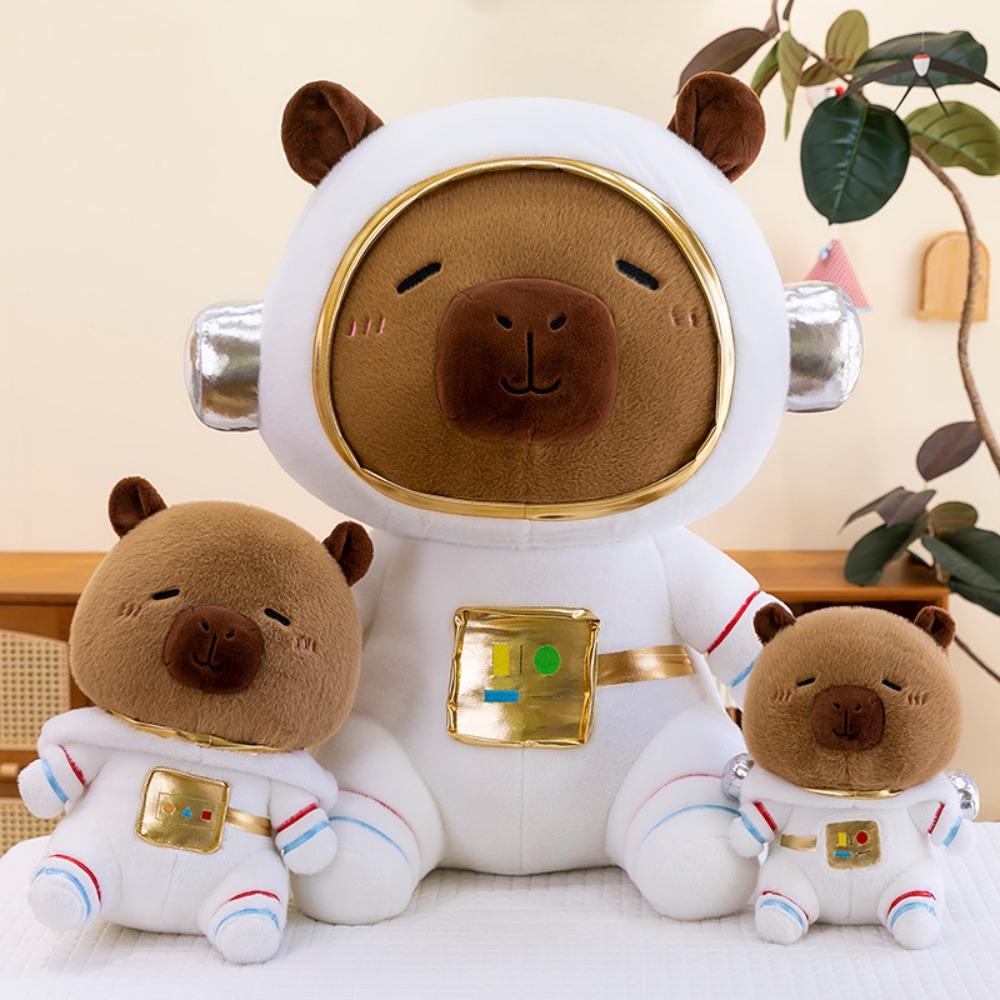 

Astronaut Capybara Plush Doll Detachable Hat Capibara Fluffty Doll Capybara Plush Toy Home Decor 23cm-astronaut