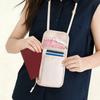 Waterproof Passport Pouch Adjustable Strap Multi-Pockets Travel Document Pack RFID Blocking Anti-Theft Credit Cards Holder