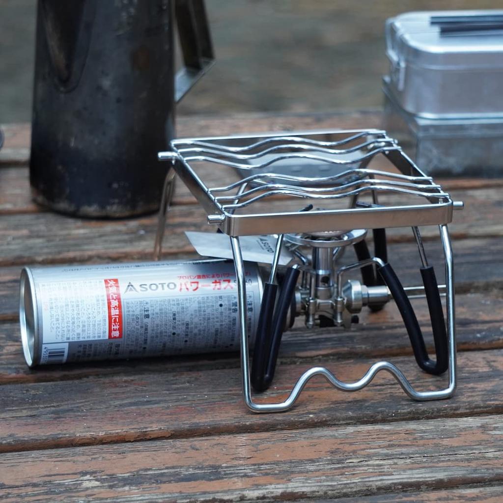 CAMPING MOON Grill Stand Mini, 2-Level Height Adjustable, Stove Stand with Storage Bag, 160mm, MS-1001